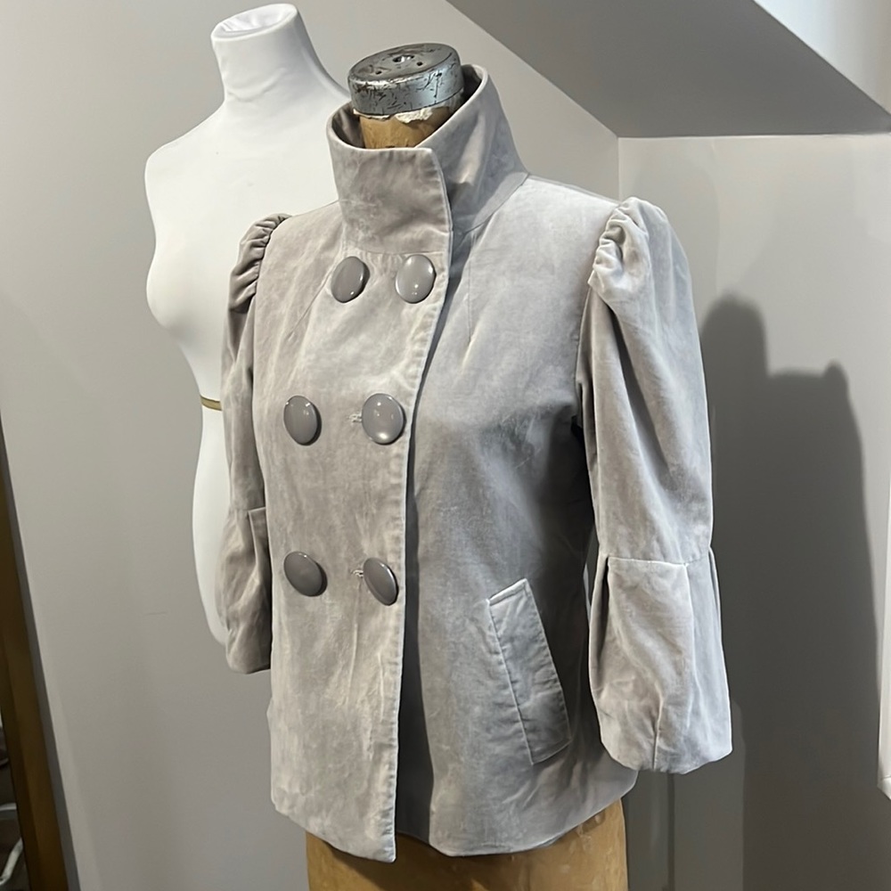 Mac & Jac velveteen grey blazer